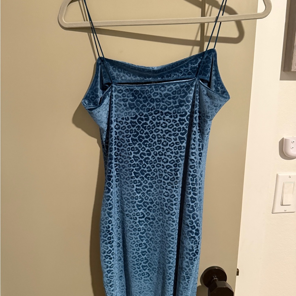 Leith Blue Leopard Dress